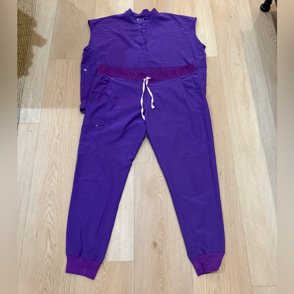 FIGS SET❗️XL Women's Purple Drawstring Scrub Pants